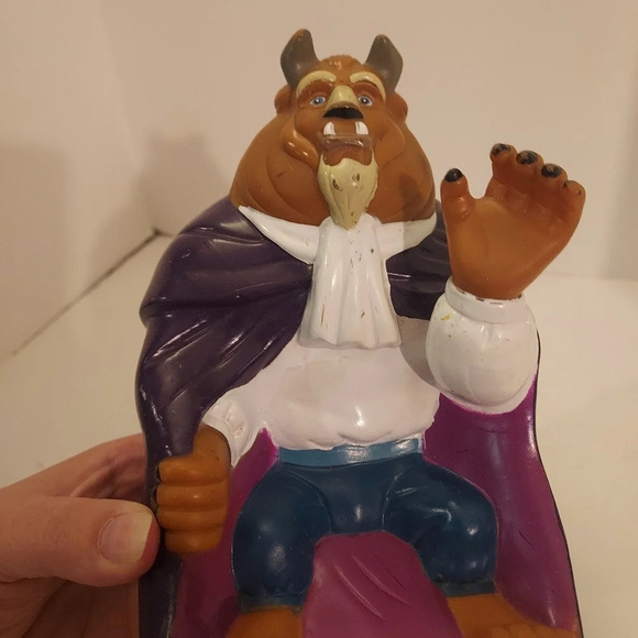 Vintage 1990's Disney Beauty and the Beast Plastic Hand Puppet Figure - Beast - Picture 5 of 6